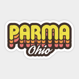 Retro Parma Ohio Sticker